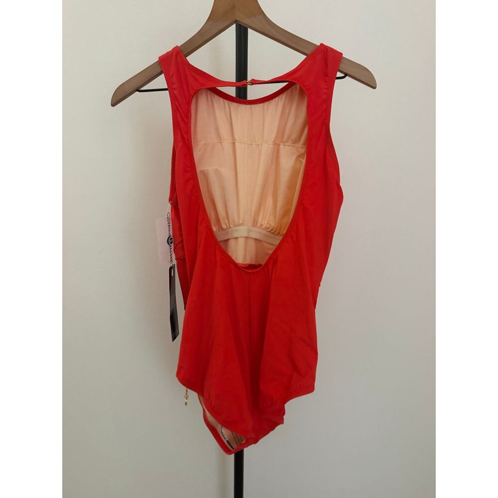 New Women's Hyperlink Annette One Piece Swimsuit Sz 14 persimmon red $182 - Picture 7 of 7